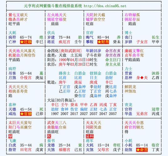 紫薇命盘详解(免费版)易安居