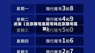 近来【北京限号是尾号吗北京限号尾数】