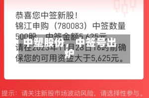 中塑股份，中签号出炉