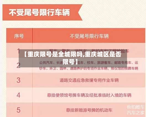 【重庆限号是全城限吗,重庆城区是否限号】-第3张图片