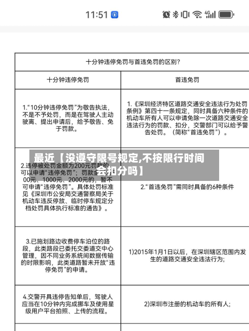 最近【没遵守限号规定,不按限行时间会扣分吗】-第3张图片