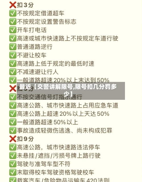 最近【交警讲解限号,限号扣几分罚多少】-第2张图片