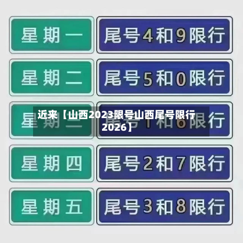 近来【山西2023限号山西尾号限行2026】-第1张图片