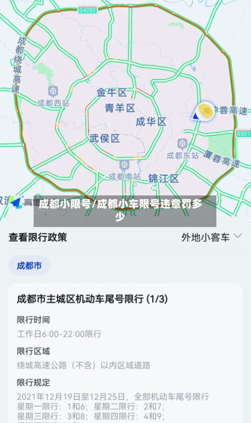 成都小限号/成都小车限号违章罚多少-第2张图片