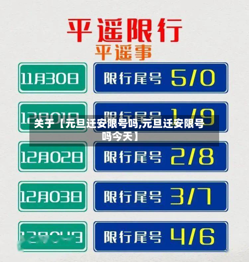 关于【元旦迁安限号吗,元旦迁安限号吗今天】-第3张图片