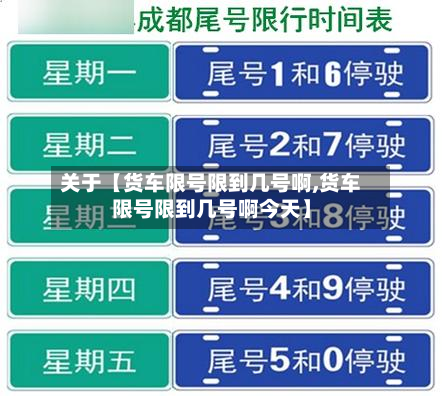 关于【货车限号限到几号啊,货车限号限到几号啊今天】-第1张图片