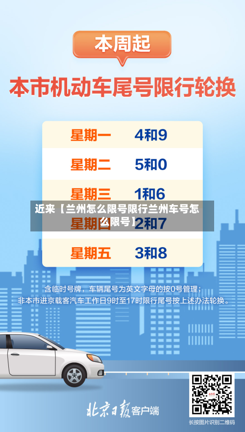 近来【兰州怎么限号限行兰州车号怎么限号】-第1张图片