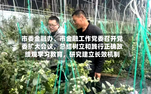 市委金融办	、市金融工作党委召开党委扩大会议，总结树立和践行正确政绩观学习教育，研究建立长效机制-第1张图片