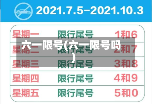 六一限号(六一限号吗)-第2张图片