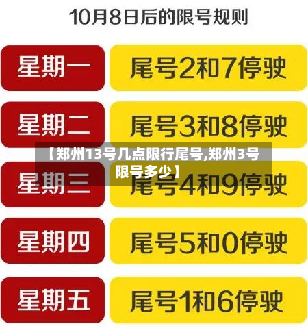 【郑州13号几点限行尾号,郑州3号限号多少】-第1张图片