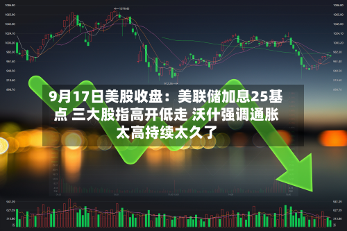 9月17日美股收盘：美联储加息25基点 三大股指高开低走 沃什强调通胀太高持续太久了-第1张图片